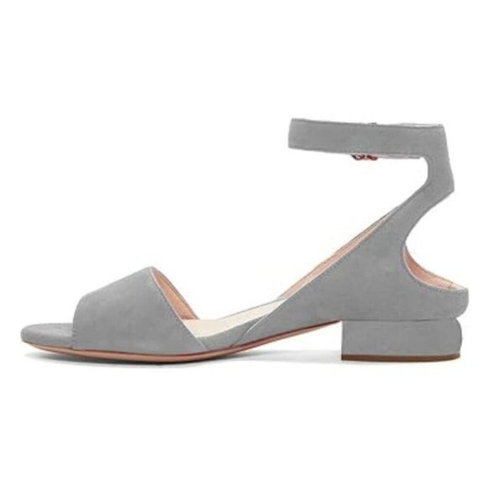 XYD Strappy Low Heel Sandal Pumps for Women Open Toe Ankle Strap Slingback